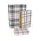 Multicolor Plaid Faux Book Storage Decorative Box Set